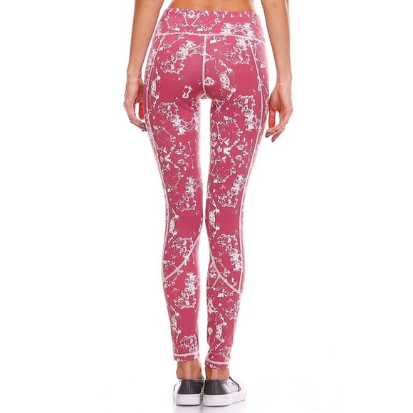 Mirrored Abstract Print Leggings - Picture 2 of 4